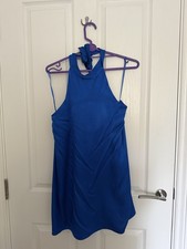 Zara Women's Blue Satin Dress