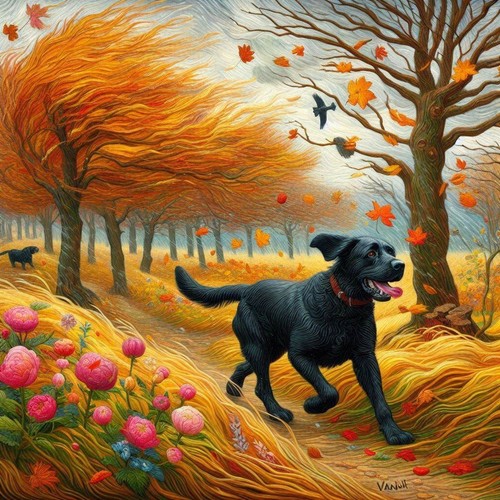 Black labrador cross - (149),