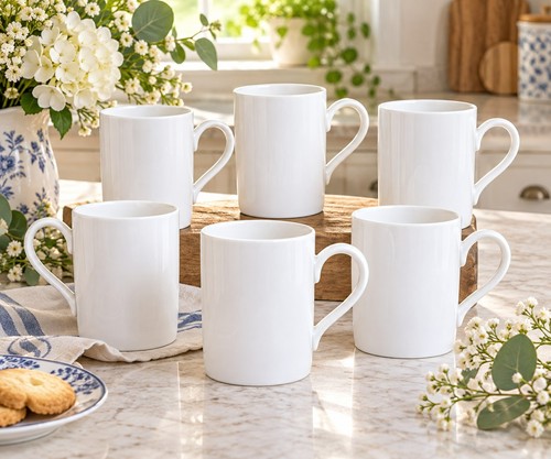 Kensington white mugs - kensington, 6