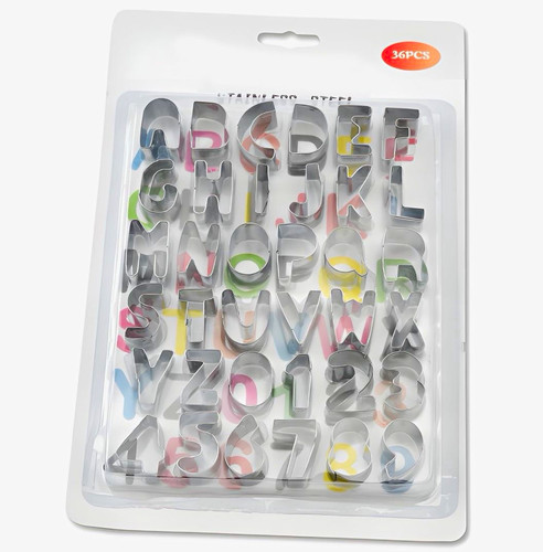 36pcs stainless steel letter - 36pcs,