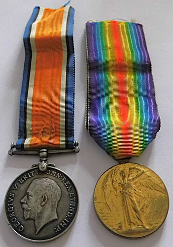 Ww1 pair medals pte bunn - medals,