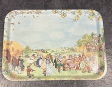 Vintage  Croydex Jenny Rhodes melamine Tea Tray Summers Harvest Country 1970s