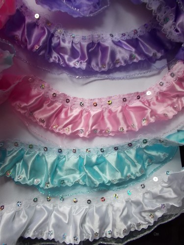 Satin ribbon over pleat - ribbon,