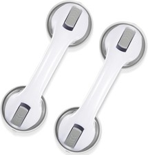 Shower Handle 12-Inch Suction Grab Bars for Bathroom Safety – 2 Pack