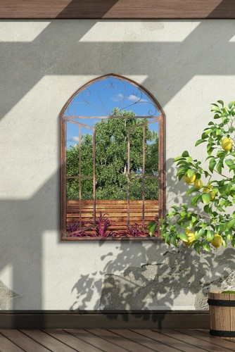 Large rustic metal arched - rustic,