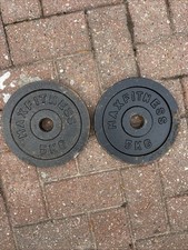 Pair Of 5kg MAXFITNESS cast Iron Weight Plates | Slightly Rusted [2]