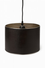 Black Leather Mock Crocodile