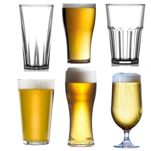Plastic beer pint glasses - glasses,