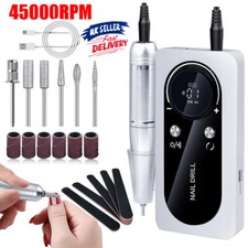45000RPM Electric Cordless Nail Drill Machine E File Manicure LED Art Drill Kits