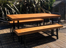 Large Garden Dining Set Rustic