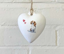Springer Spaniel Ceramic Heart