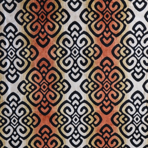 Orange black upholstery velvet - orange,