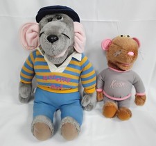 Vintage Roland Rat and Kevin Plush Toys Pair 1984 - Q29
