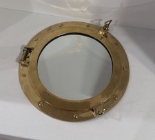 Vintage Brass Porthole Mirror