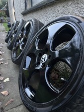 Monza GTI 18” Alloy Wheels Black With Good Tyre Tread