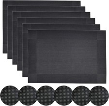 Black Placemats and Coasters