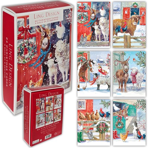 Farmyard animals christmas - farmyard, 24