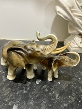 Royal Dux pair of Porcelain Elephants Figure