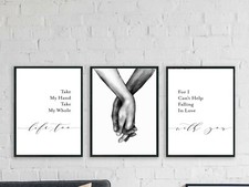 holding hands print - falling