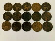Fifteen Antique Pennies Edward