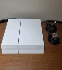 Sony PlayStation 4 PS4 White 500GB Console Tested & Working