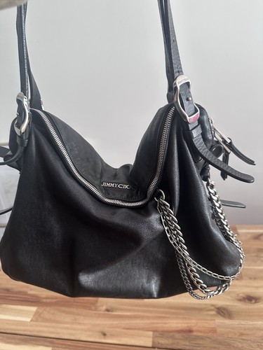 Jimmy choo black leather biker - jimmy,