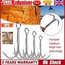 S/M/L/XL Sliver Grappling Hook 3Claw Climbing Hook Stainless Steel Grapnel Hook 