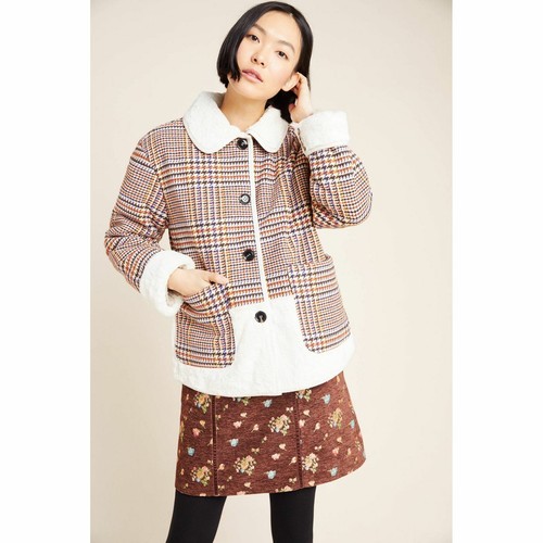 New anthropologie plaid faux - plaid,