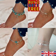 Womens Ankle Bracelet Silver