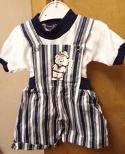 Baby Boy Sailor Teddy Shorts Set, 0-6 months