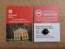 National Trust FOUNTAINS ABBEY temple Of Piety Charity Pin Badge