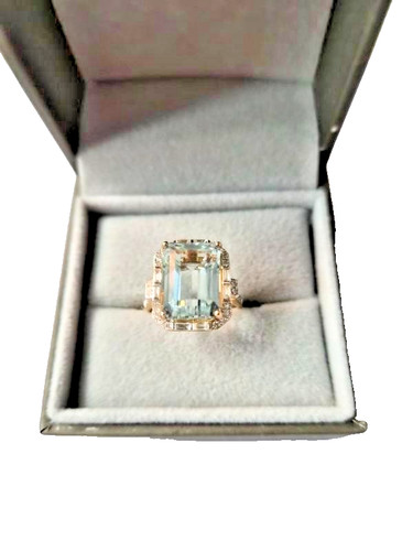 5ct natural aquamarine and - 5ct,