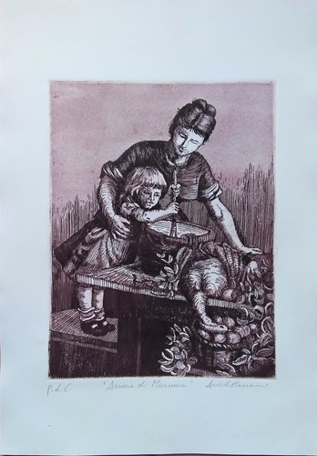 Original etching and aquatint - original,