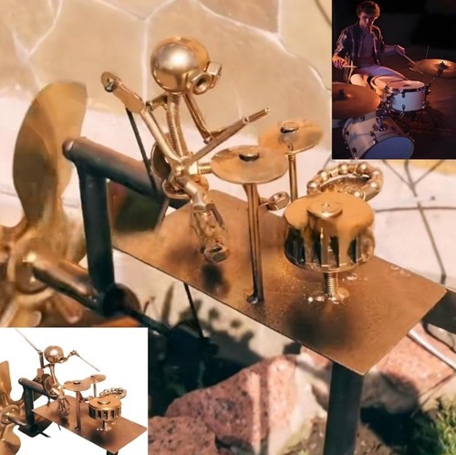 Handmade metal drummer - handmade,