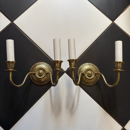 Vintage brass lights - 2x,