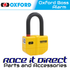 Oxford Boss Alarm Thatcham Motorcycle Disc Lock 14mm Shackle Yellow