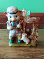 Vintage Pig Utensil Holder - Kitchen Ornament 1970s Kitsch