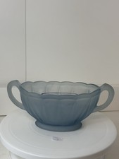 Bagley Art Deco Frosted Blue