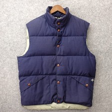 Vintage PENFIELD Down Vest Jacket Mens M Blue Puffer USA Made Gilet Outdoor FLAW