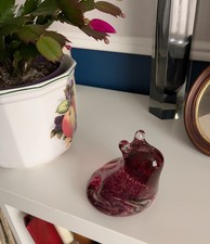 WEDGWOOD CRANBERRY GLASS FROG