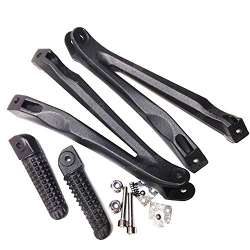Black rear passenger footrest - rear,