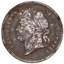 Germany George IV Mark Counter Token by Lauer – Undated – Toy Money