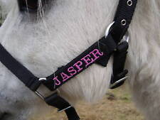Personalised Embroidered  Mini Headcollar. Miniature Size