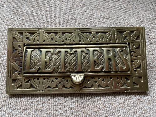 Superb brass letterbox very - brass,
