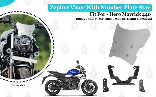 Silver zephyr visor with - silver,