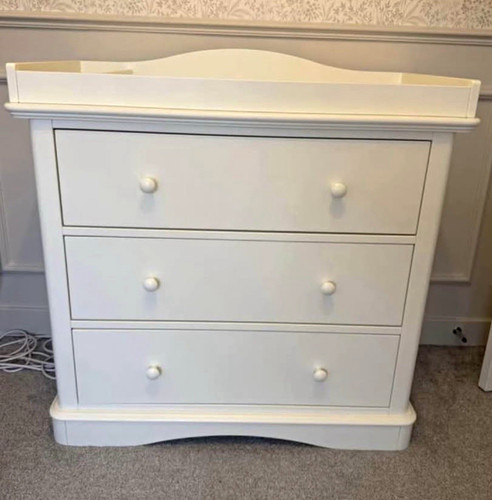 White wooden baby changing - white,