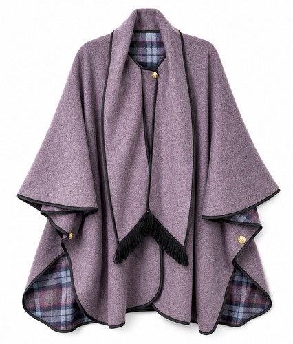 Cruz wool blend cape poncho - cruz,