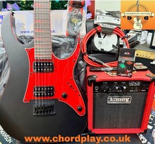 🎁 ELECTRIC GUITAR STARTER PACK 🎁 Ibanez Gio GRG131DX~Red~Laney Amp, Bag ,Tuner