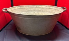 Vintage English galvanised tin