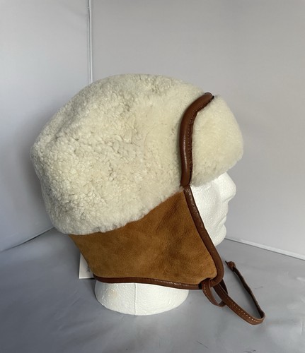 Brandy cream sheepskin trapper - brandy/cream,